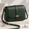 Pine Green Leather Crossbody Bag — main view