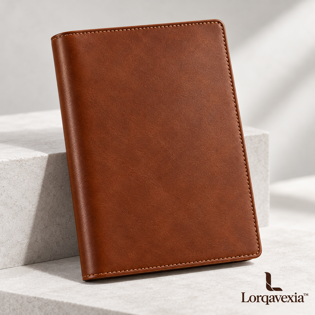 Saddle Brown Leather Notebook Cover — main view